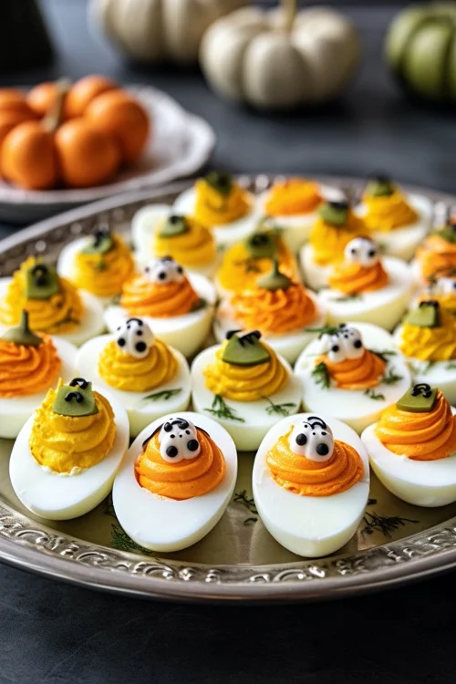 como hacer huevos rellenos receta para halloween