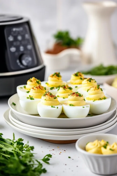 preparacion huevos rellenos receta para Monsieur Cuisine