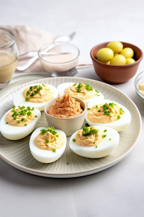 Huevos rellenos de atún y cebolla: receta sencilla