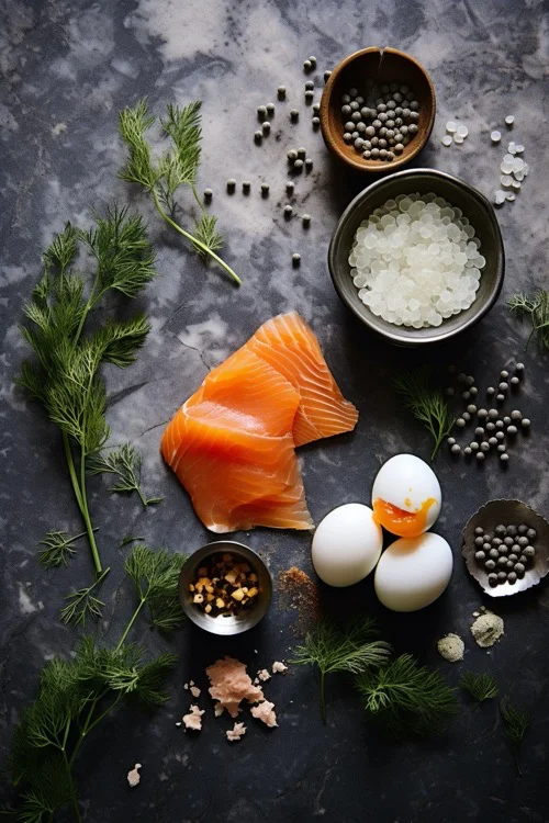 ingredientes huevos de codorniz rellenos de salmón