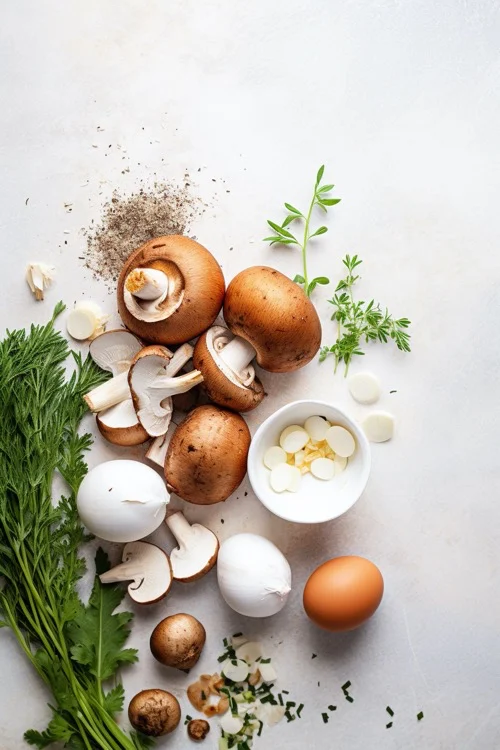 ingredientes huevos rellenos de champiñones