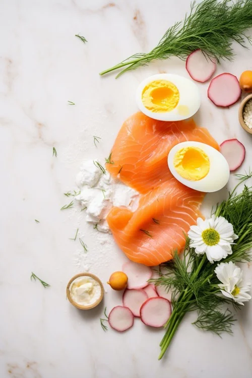 ingredientes huevos rellenos de salmón